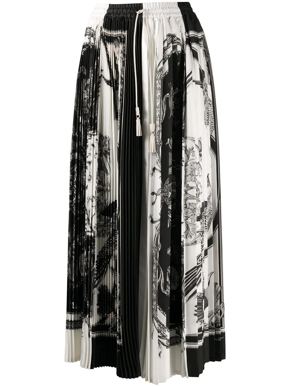 Gonna-print pleated midi skirt - 1