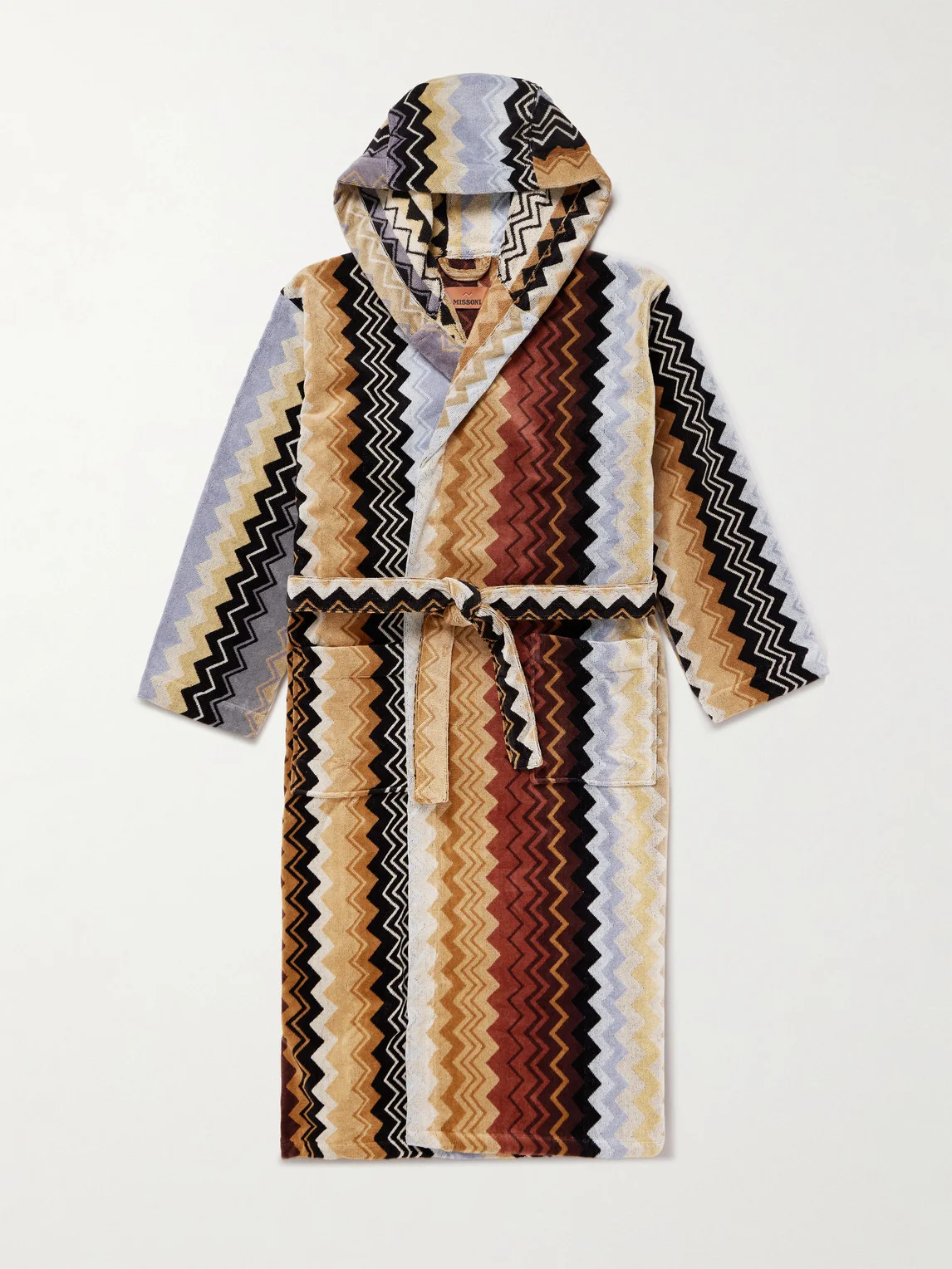 Giacomo Striped Cotton-Terry Hooded Robe - 1