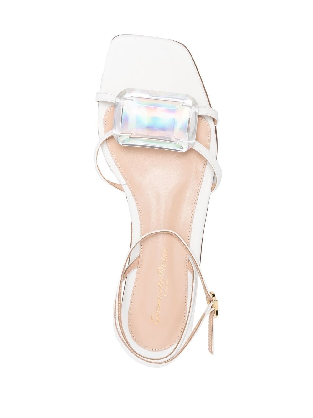 flat crystal strappy sandals - 4