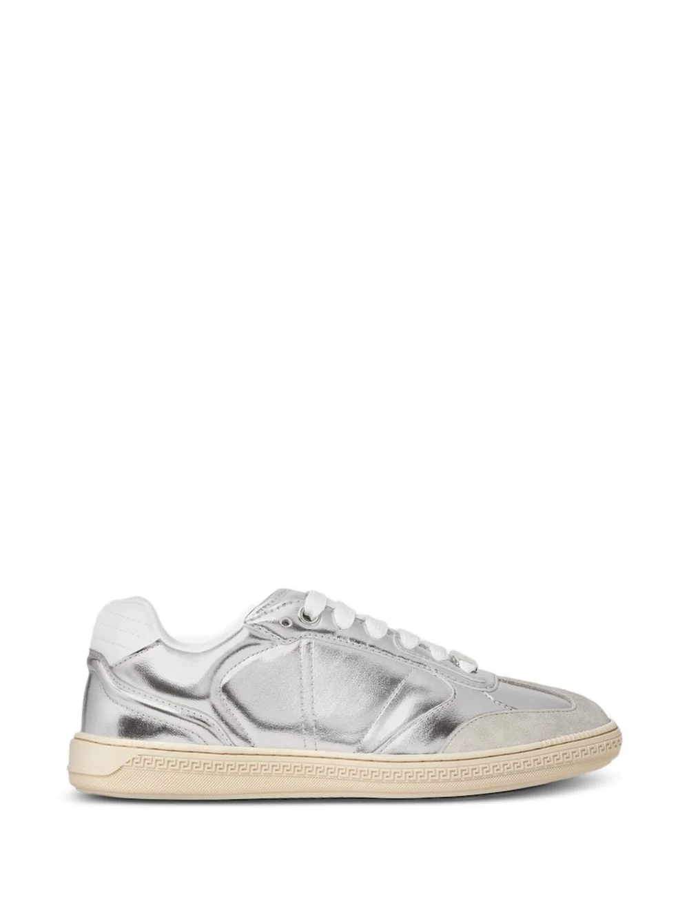 panelled metallic sneakers - 1