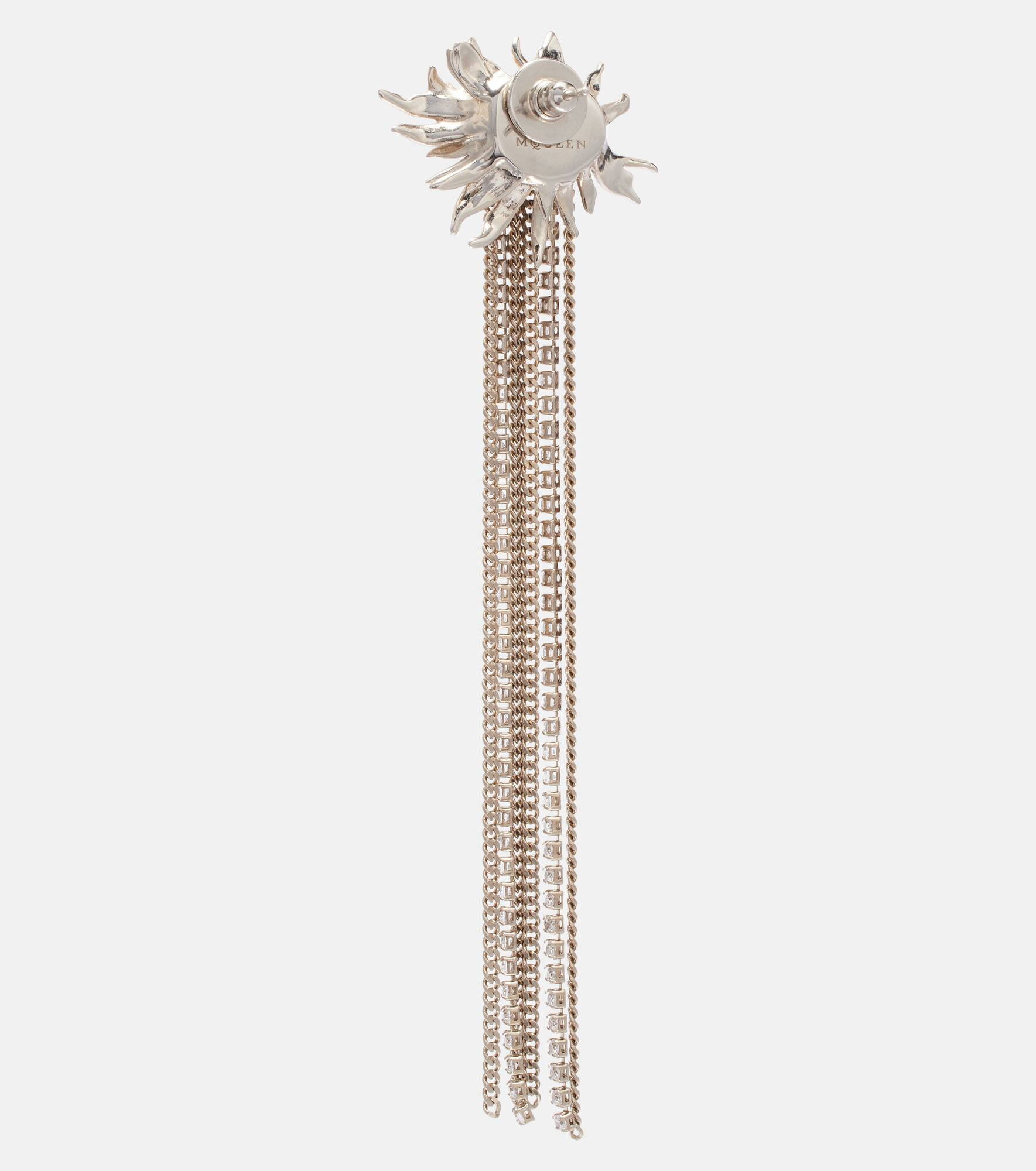 Sunflower embellished drop earrings - 5