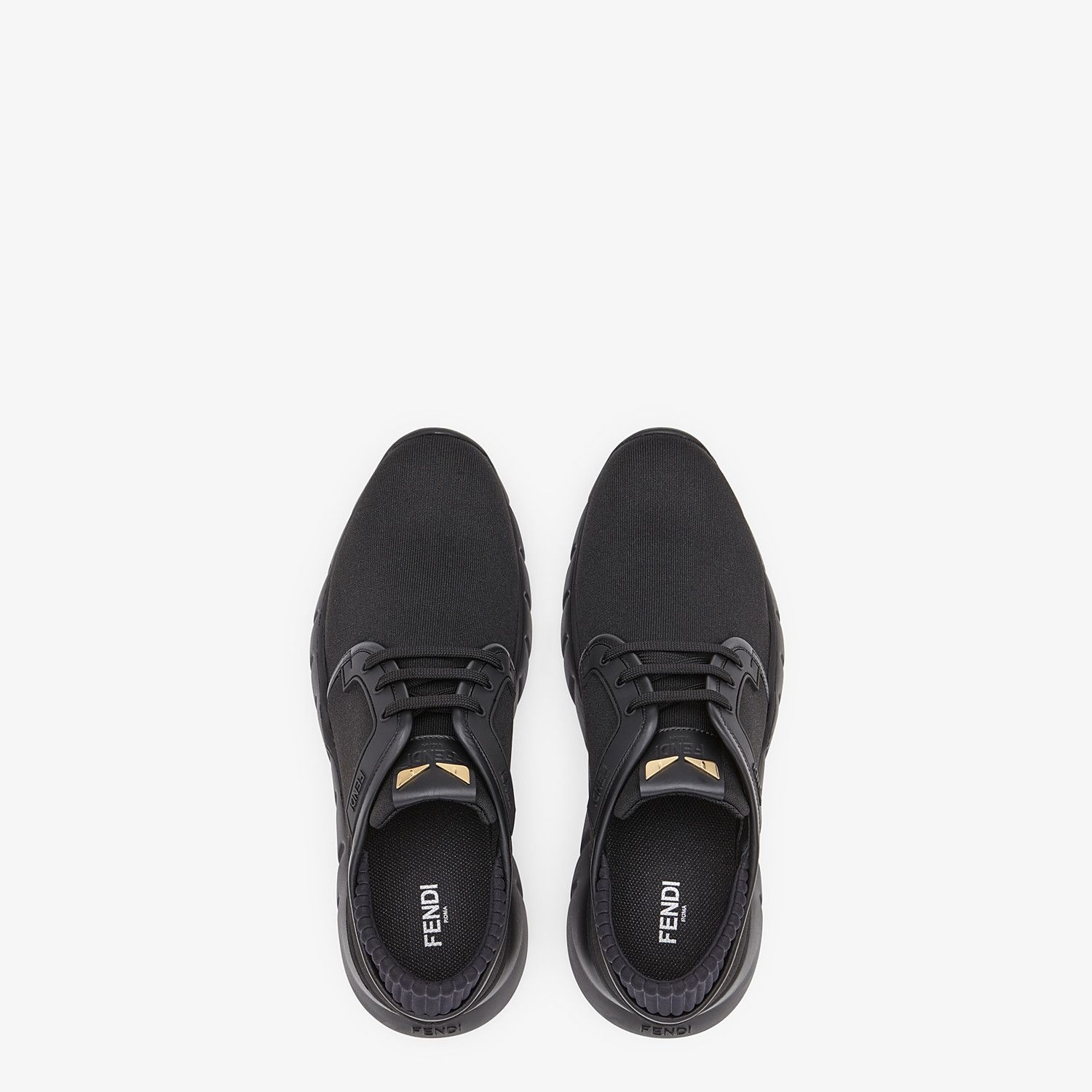 Black tech fabric sneakers - 4