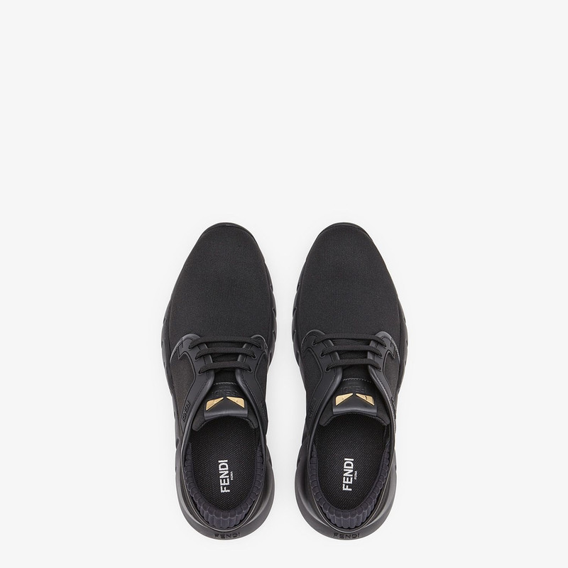 Black tech fabric sneakers 4