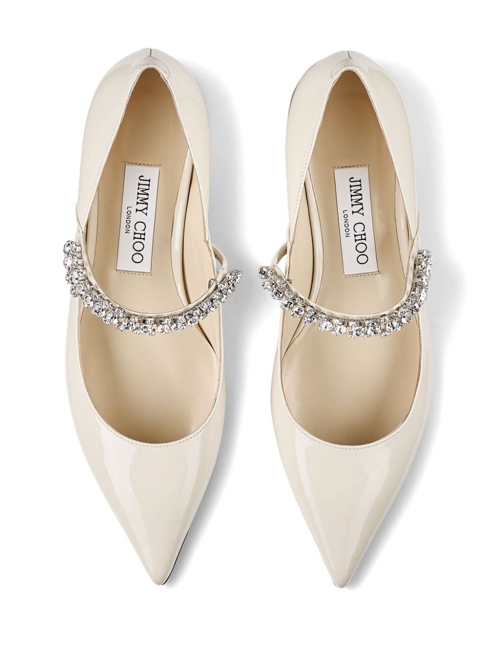 Bing crystal-strap ballerina shoes - 4
