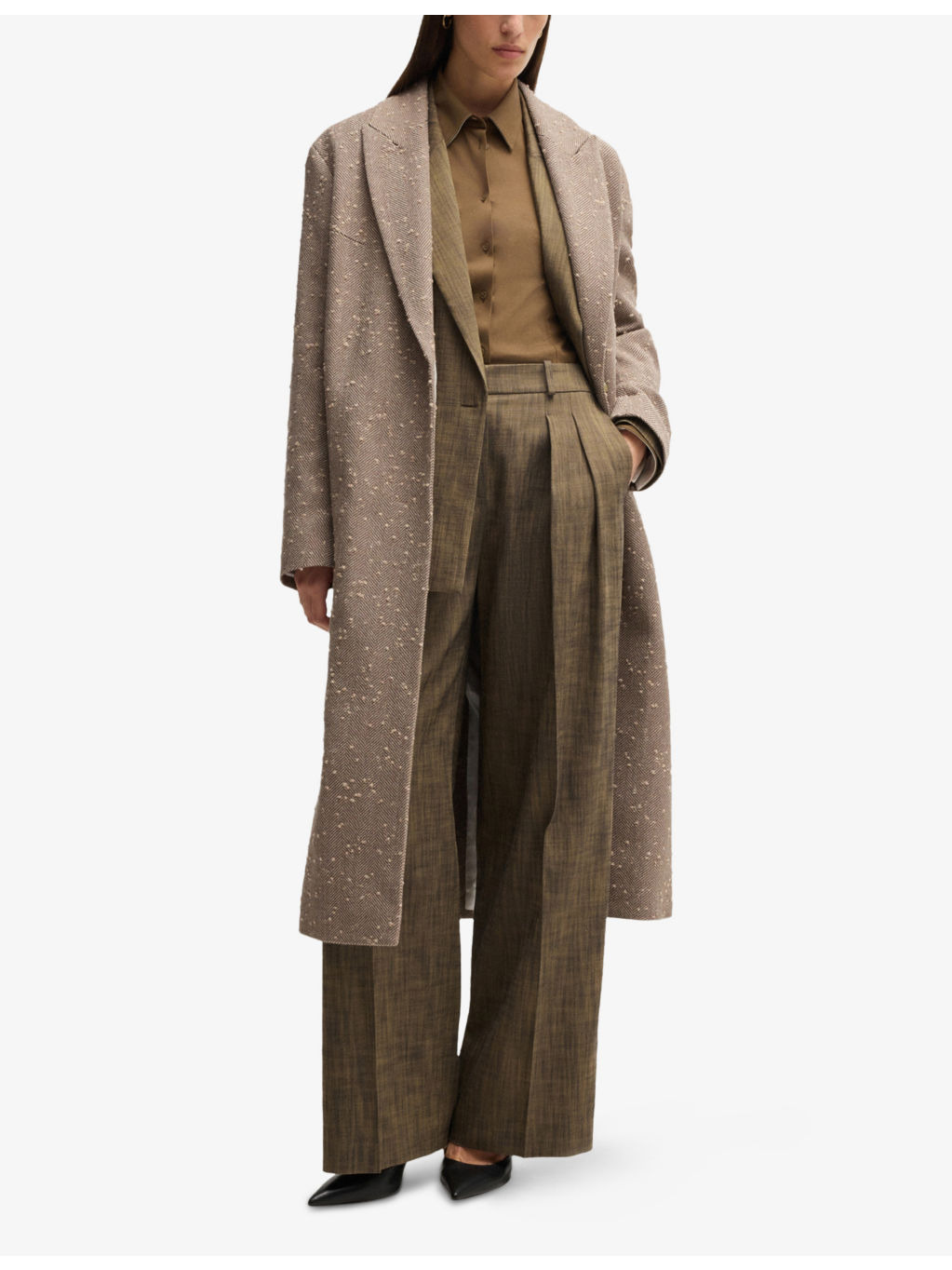 Centre-crease straight-leg mid-rise woven trousers - 2