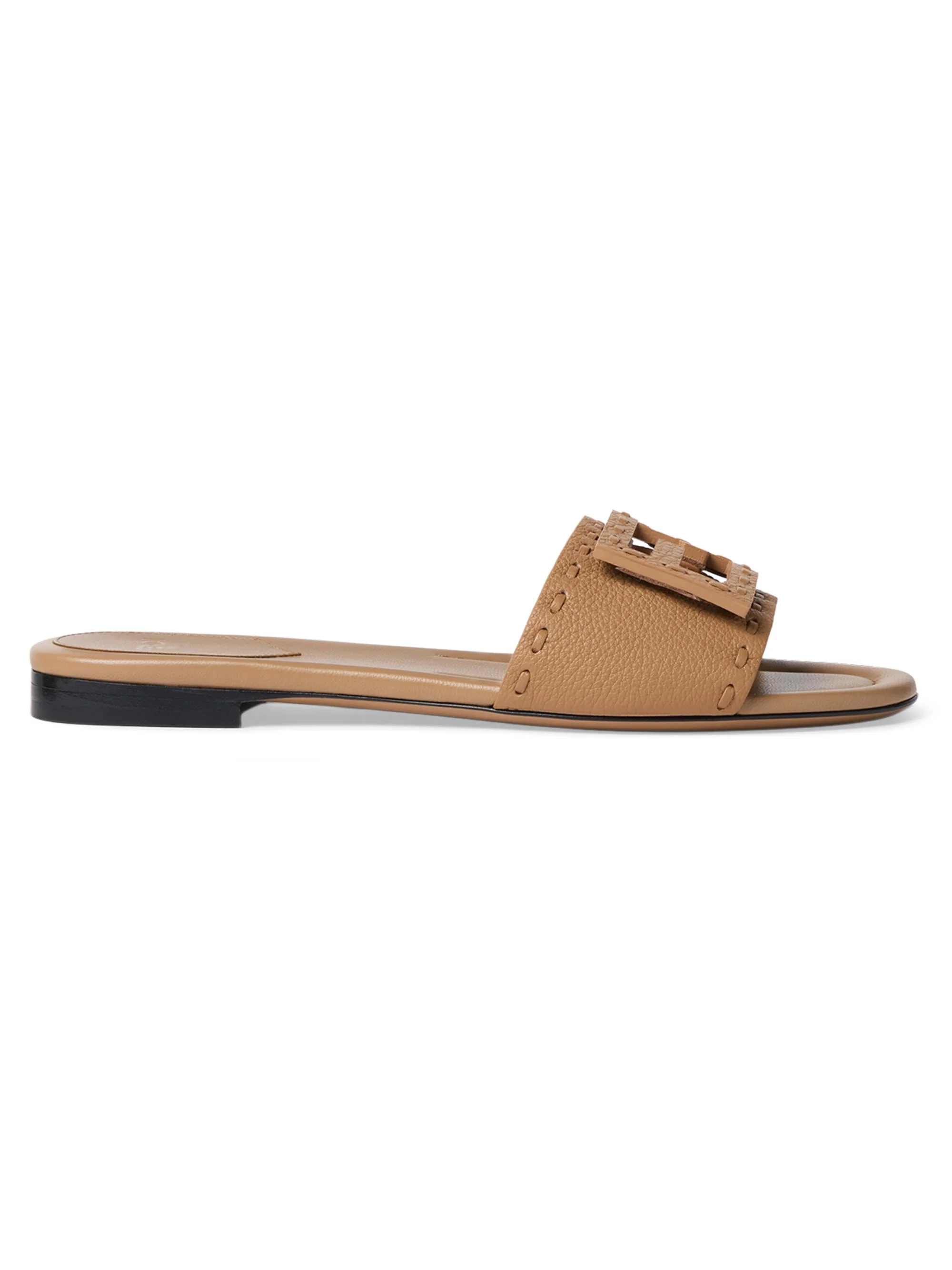 Women's Baguette FF Leather Sandals - Cammello Bag - 1