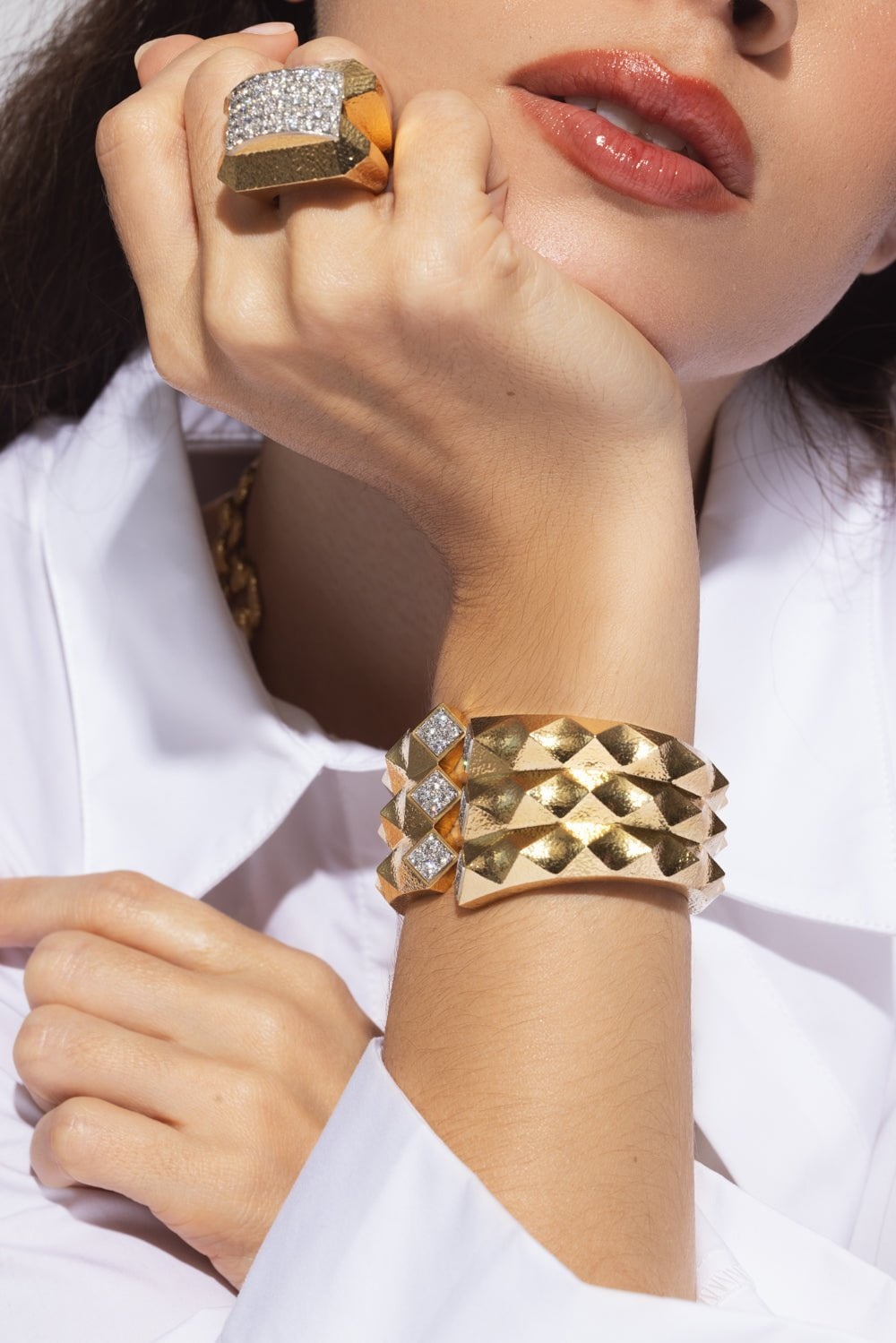 Hammered Origami Cuff Bracelet - 2