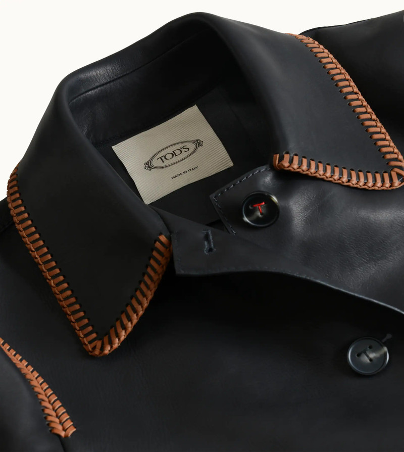 Tod's TRENCH IN LEATHER - BLACK outlook