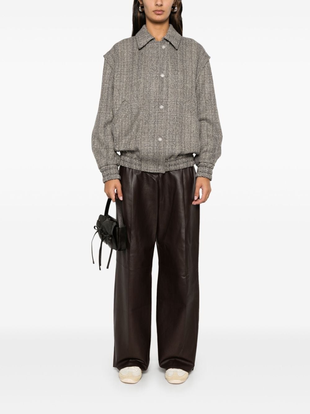 herringbone-pattern jacket - 2