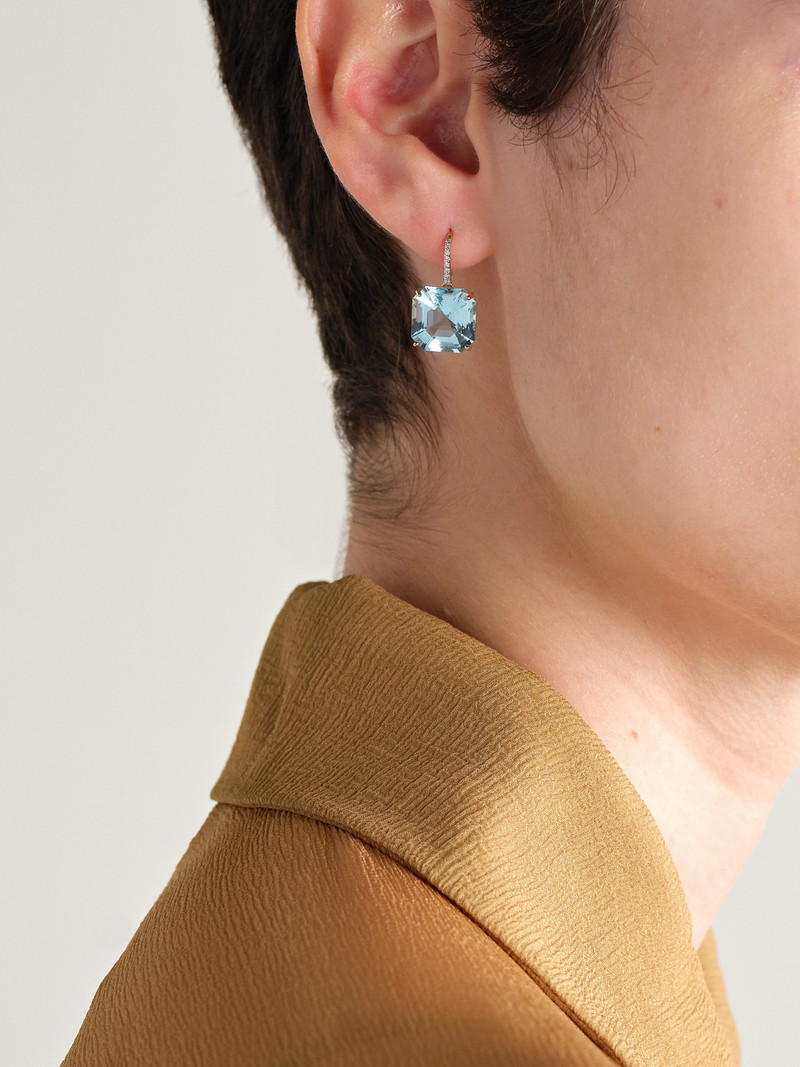 MATEO 14-karat Gold, Topaz And Diamond Earrings outlook