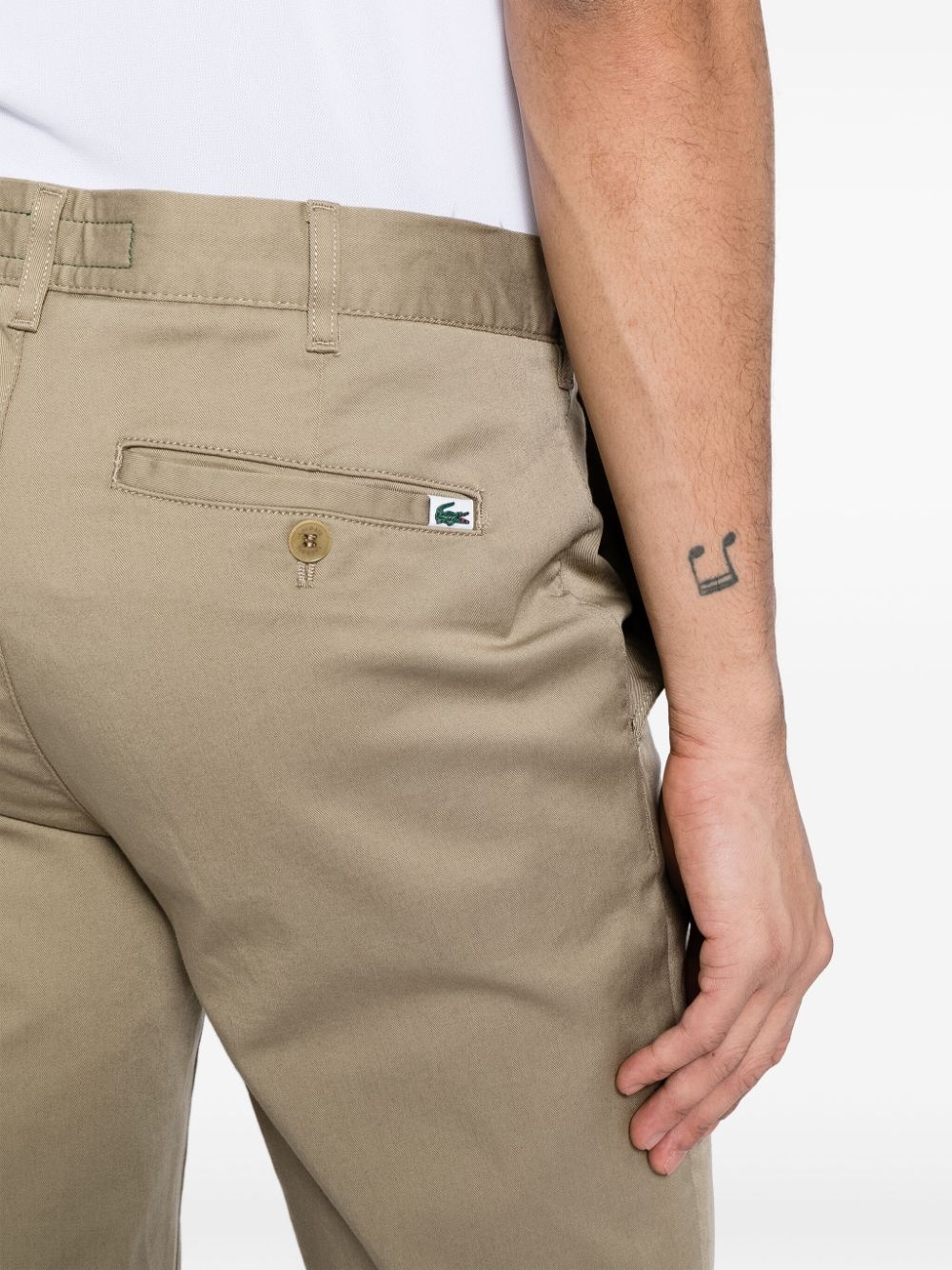 logo-patch slim-fit trousers - 5
