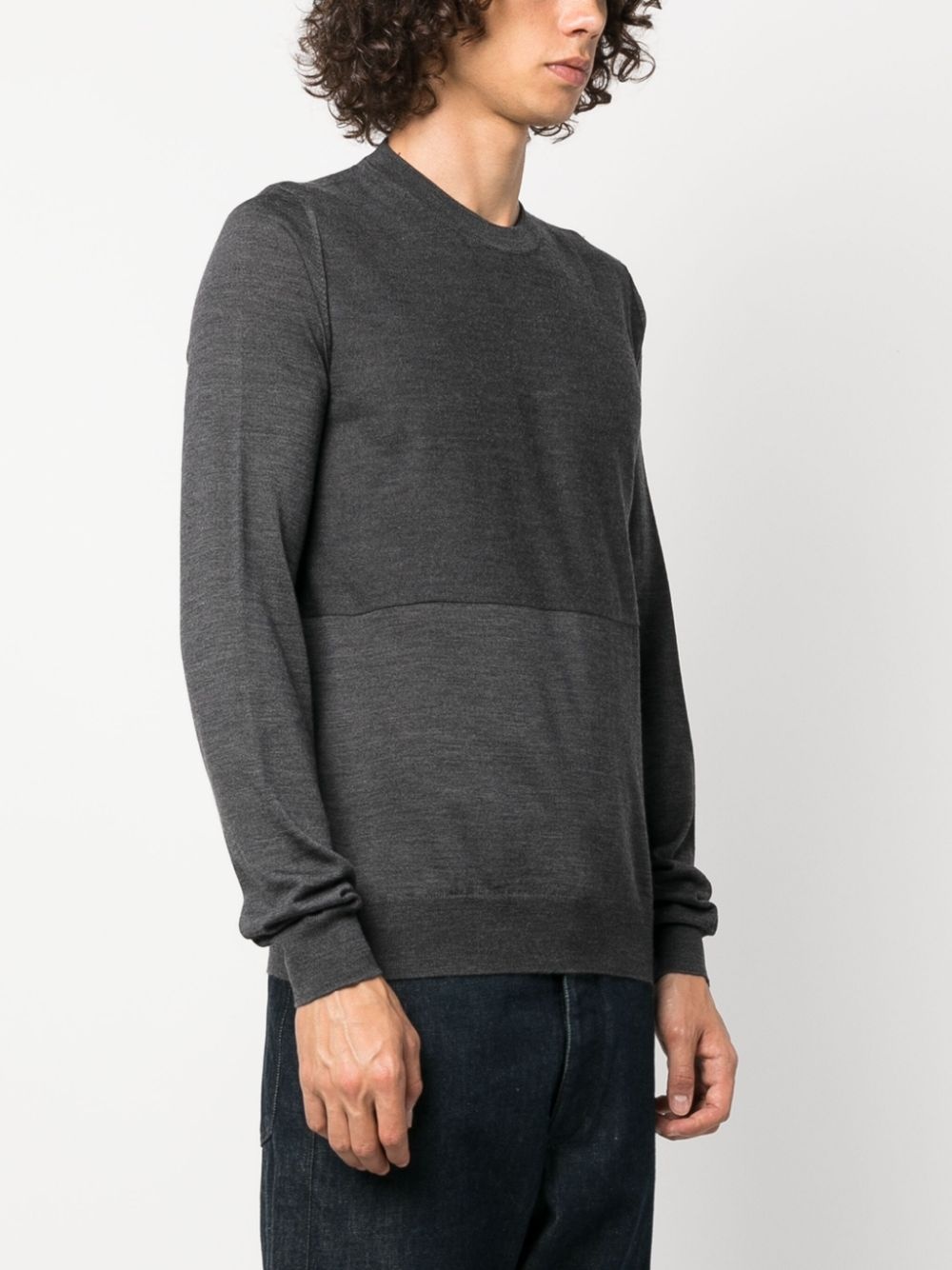 crew-neck virgin wool jumper - 3