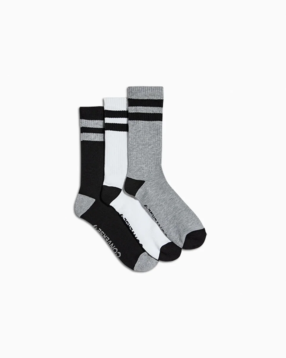 3-Pack Striped Crew Socks - 1