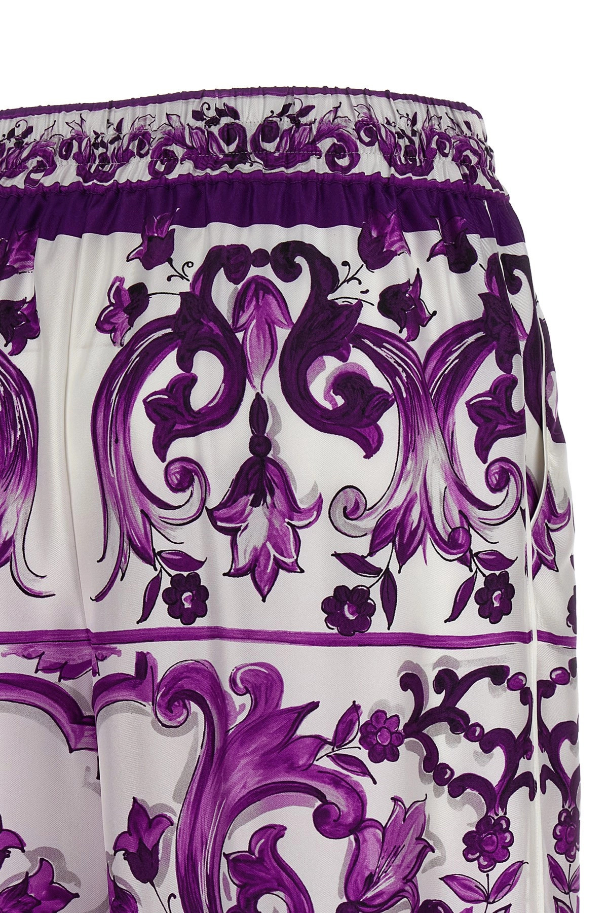 Majolica print pants - 5