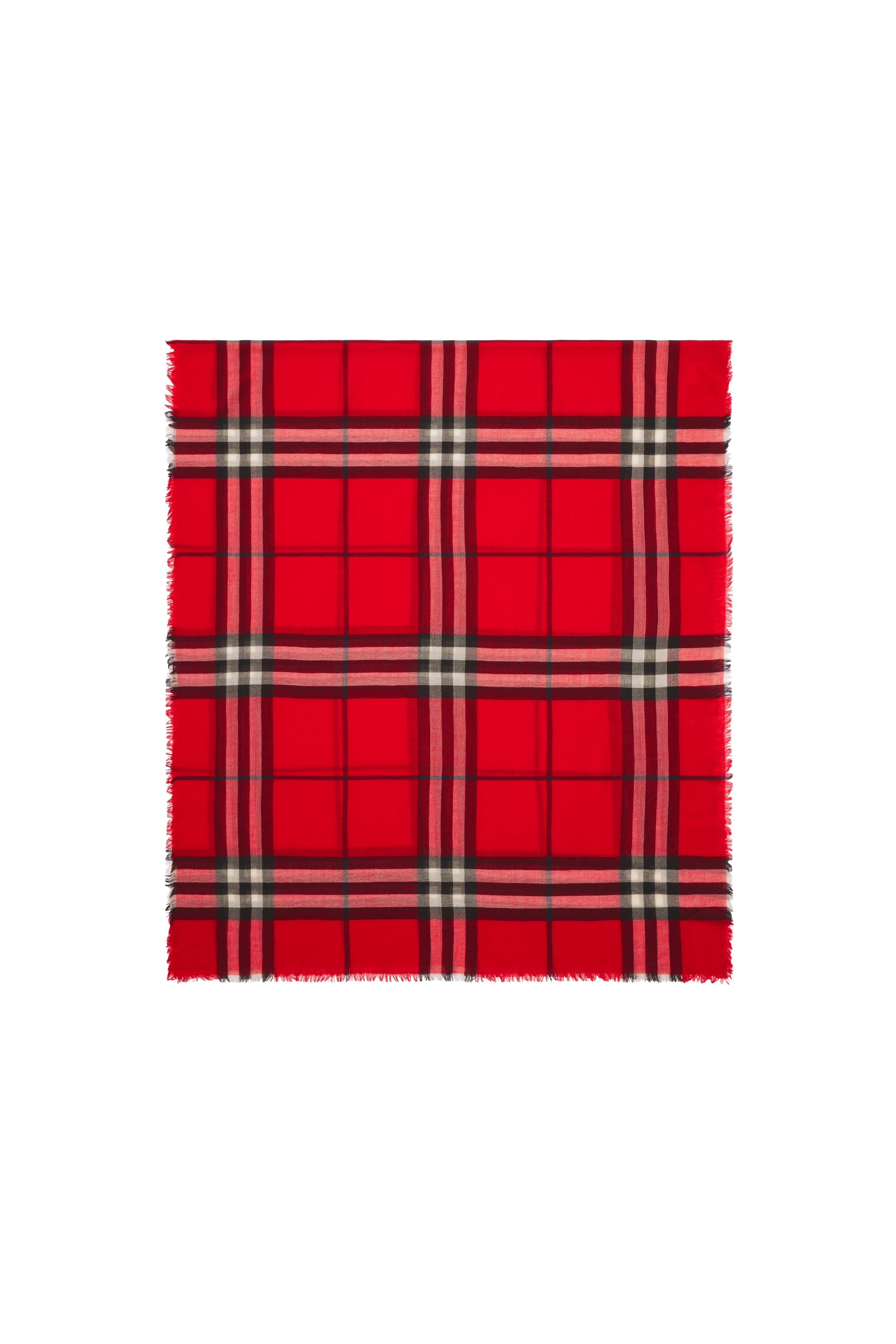 burberry Wide Check Wool Scarf in Scarlet at Nordstrom - 4
