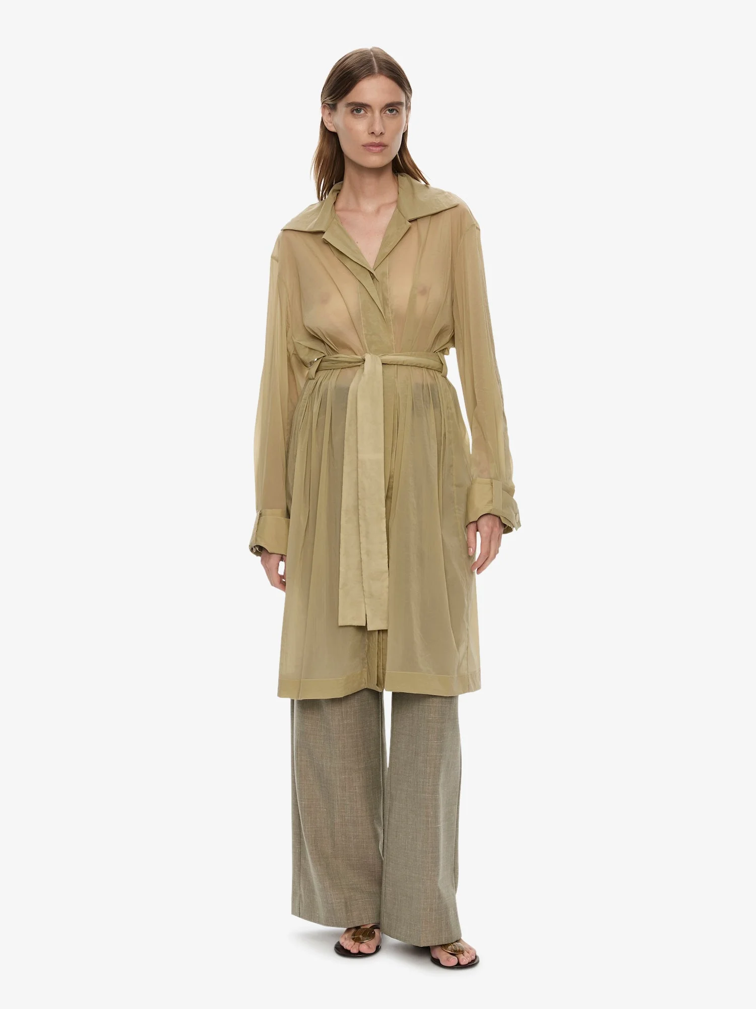 Lucent Mottled Sheer Chore Jacket - 1