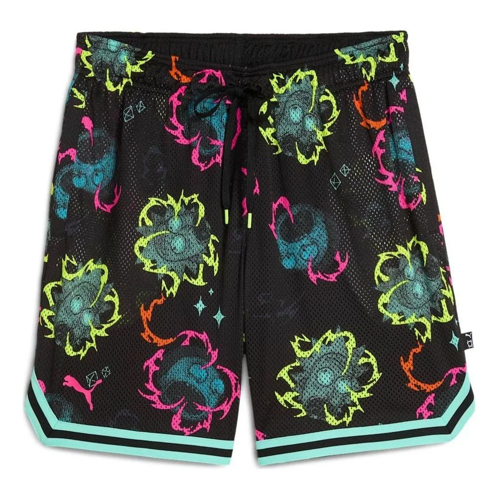PUMA x RICK AND MORTY 5.5" Shorts 'PUMA Black AOP' 633096-01 - 1