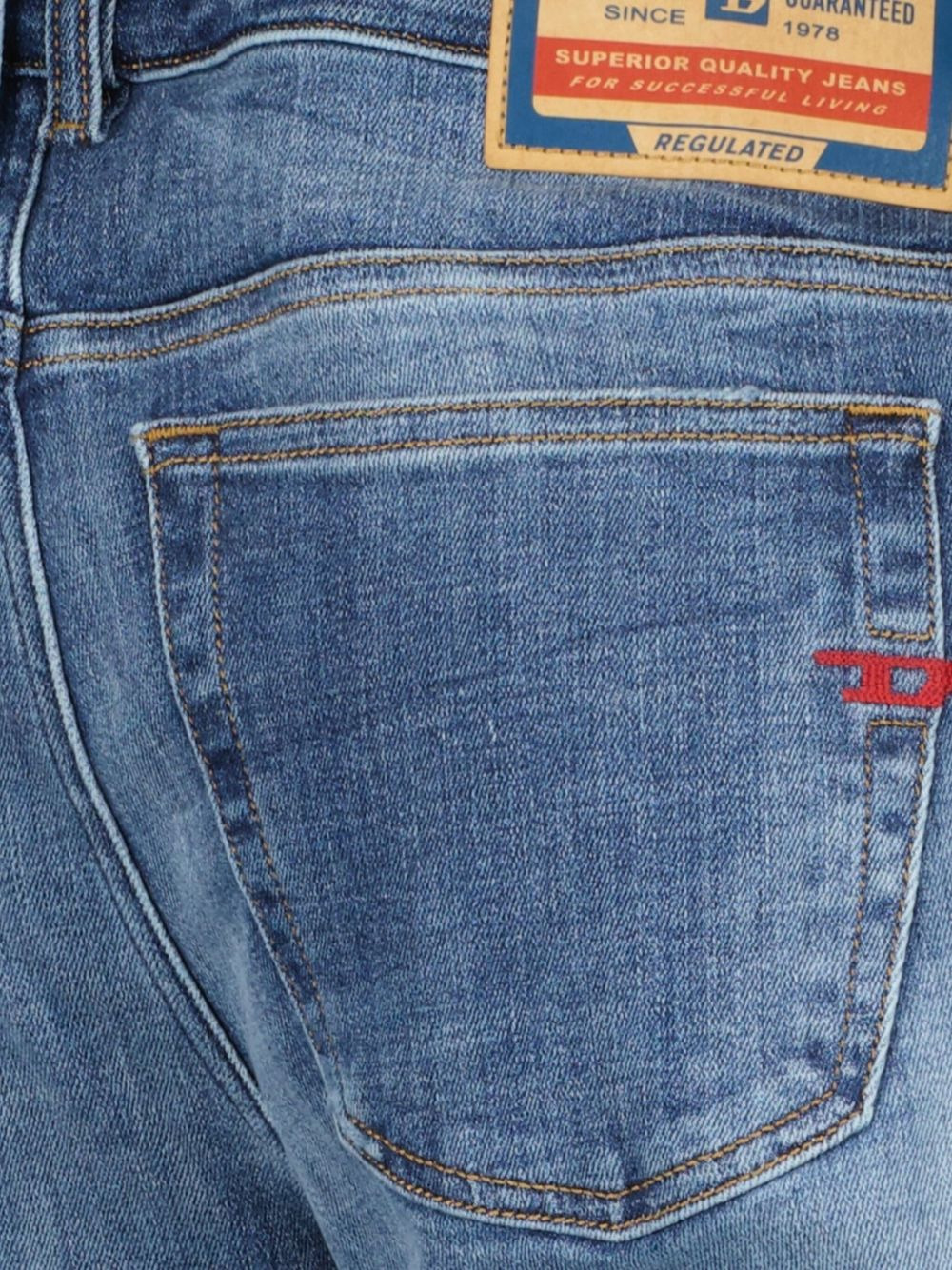 faded-wash slim-fit jeans - 3