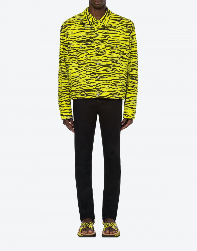 Moschino STRETCH GABARDINE TIGER PRINT JACKET outlook