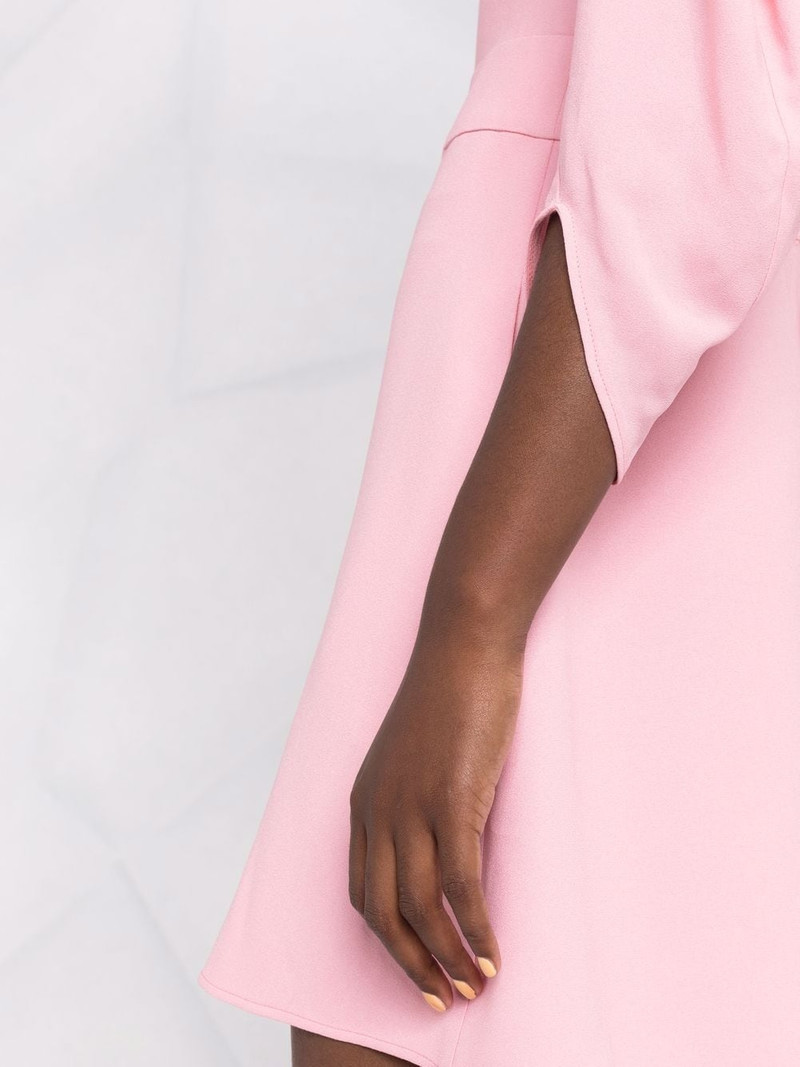 V-neck front-pleat dress 3