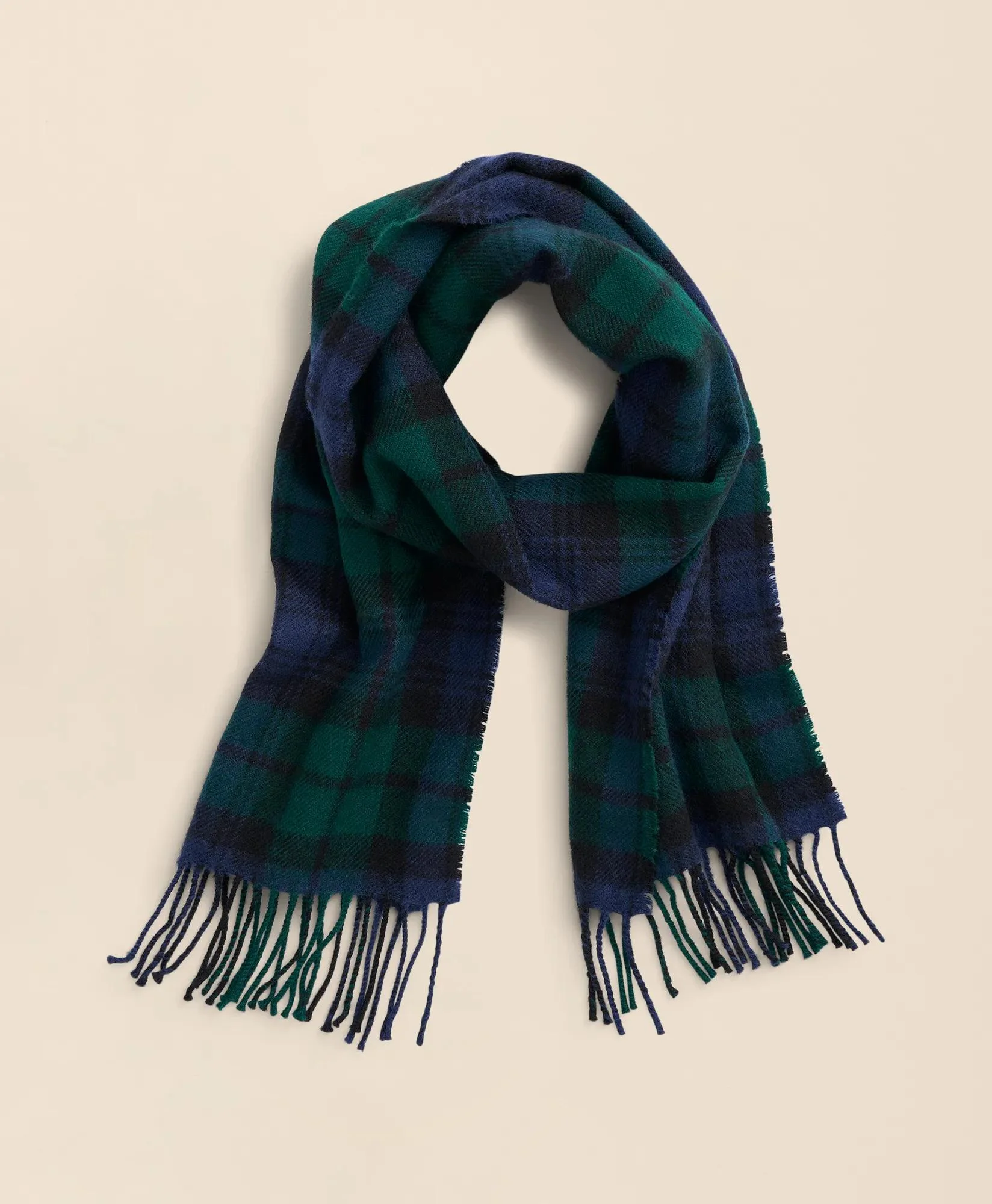 Lambswool Black Watch Tartan Scarf - 1