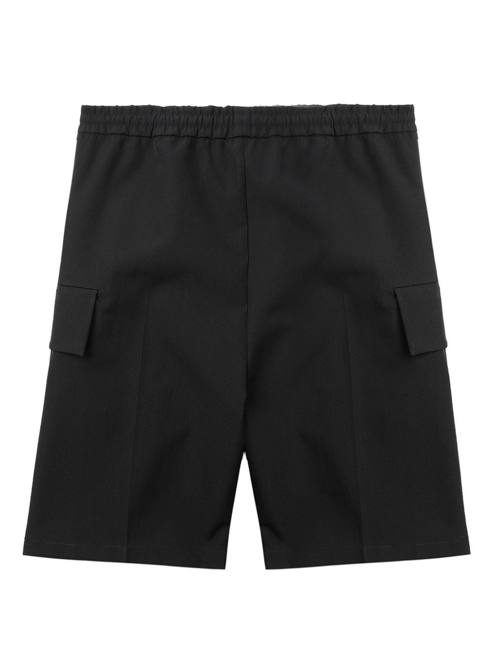 wool-cotton blend cargo shorts - 6