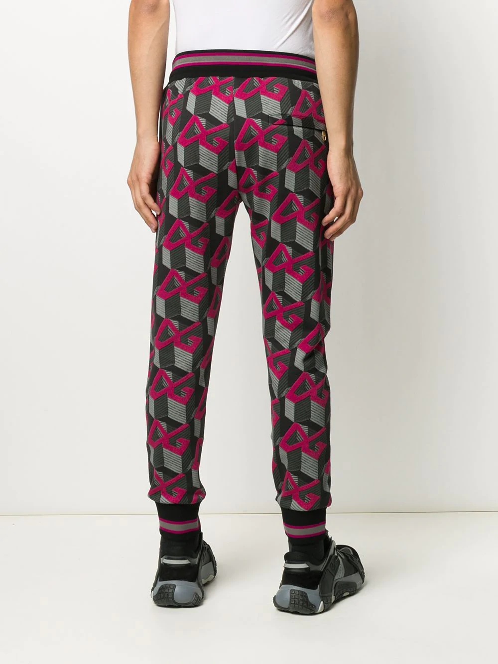 logo-print casual trousers - 4