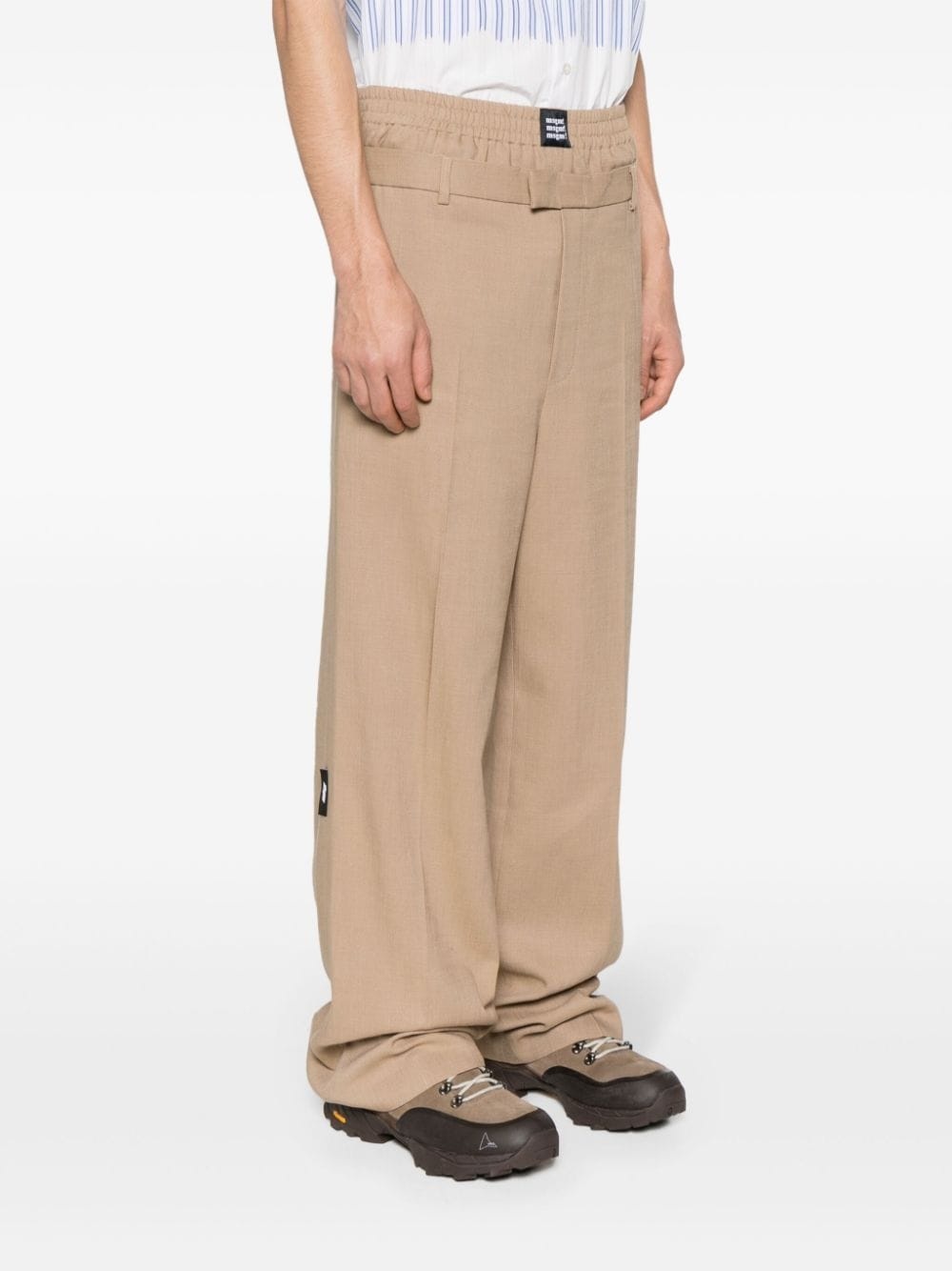 double-waist tailored trousers - 3