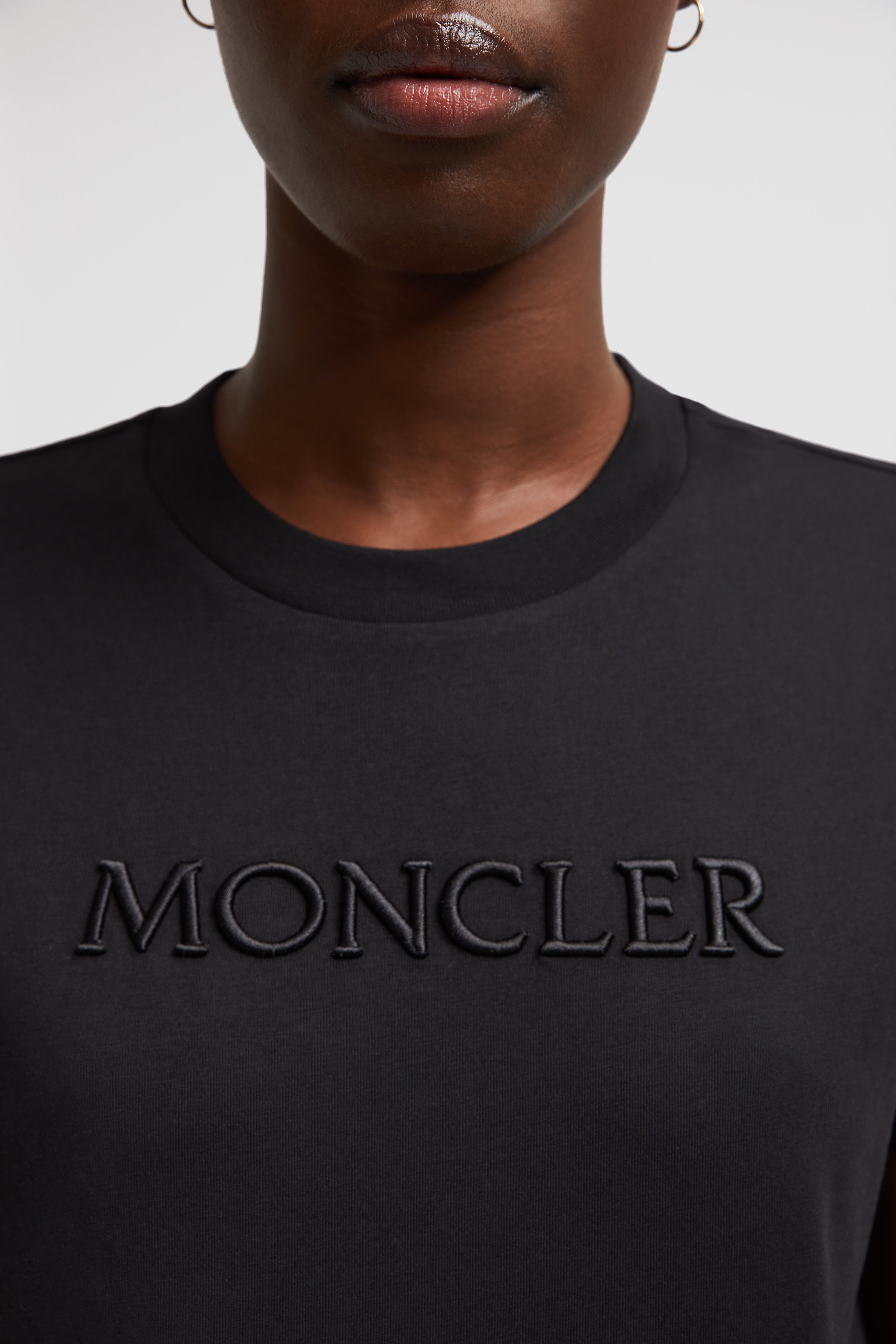 Embroidered Tonal Logo Cotton T-Shirt - 6