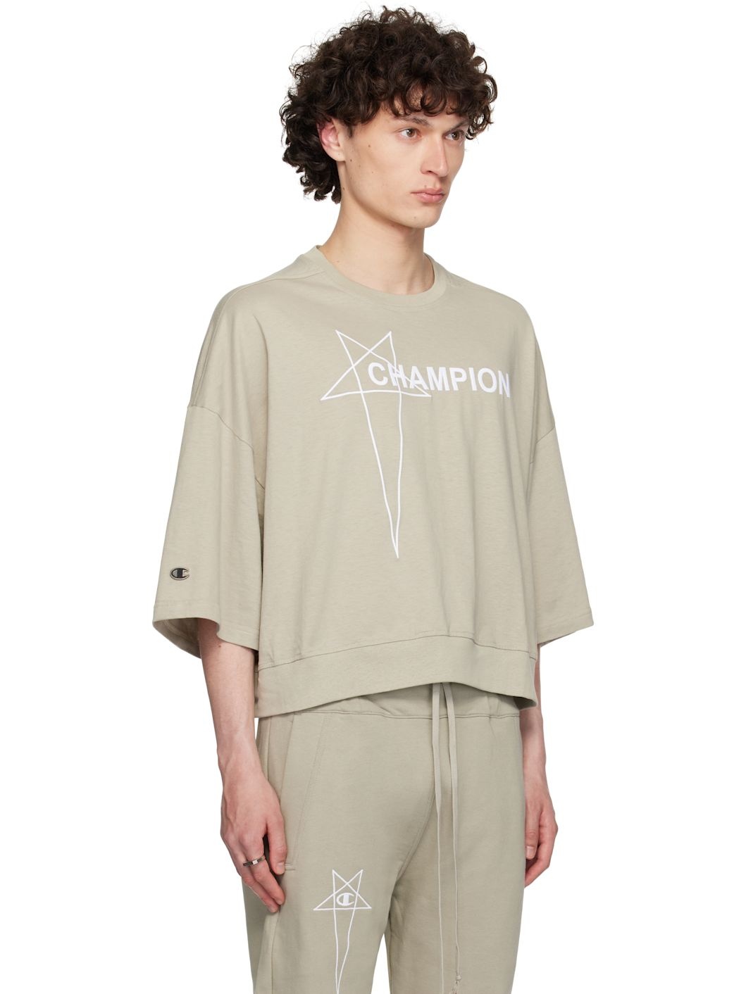 Off-White Champion Edition Tommy Cropped T-shirt - 2