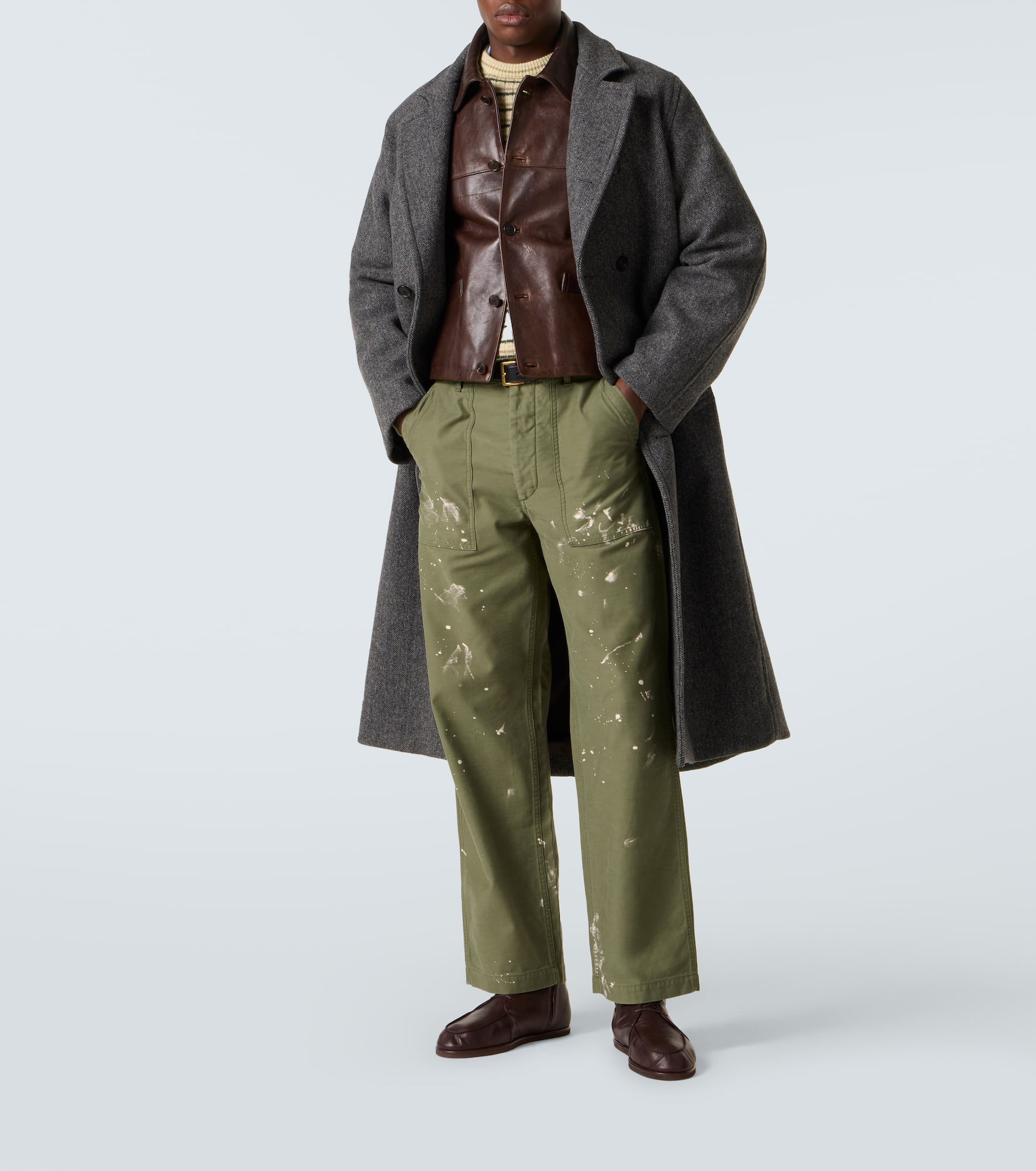 Cotton canvas straight pants - 2