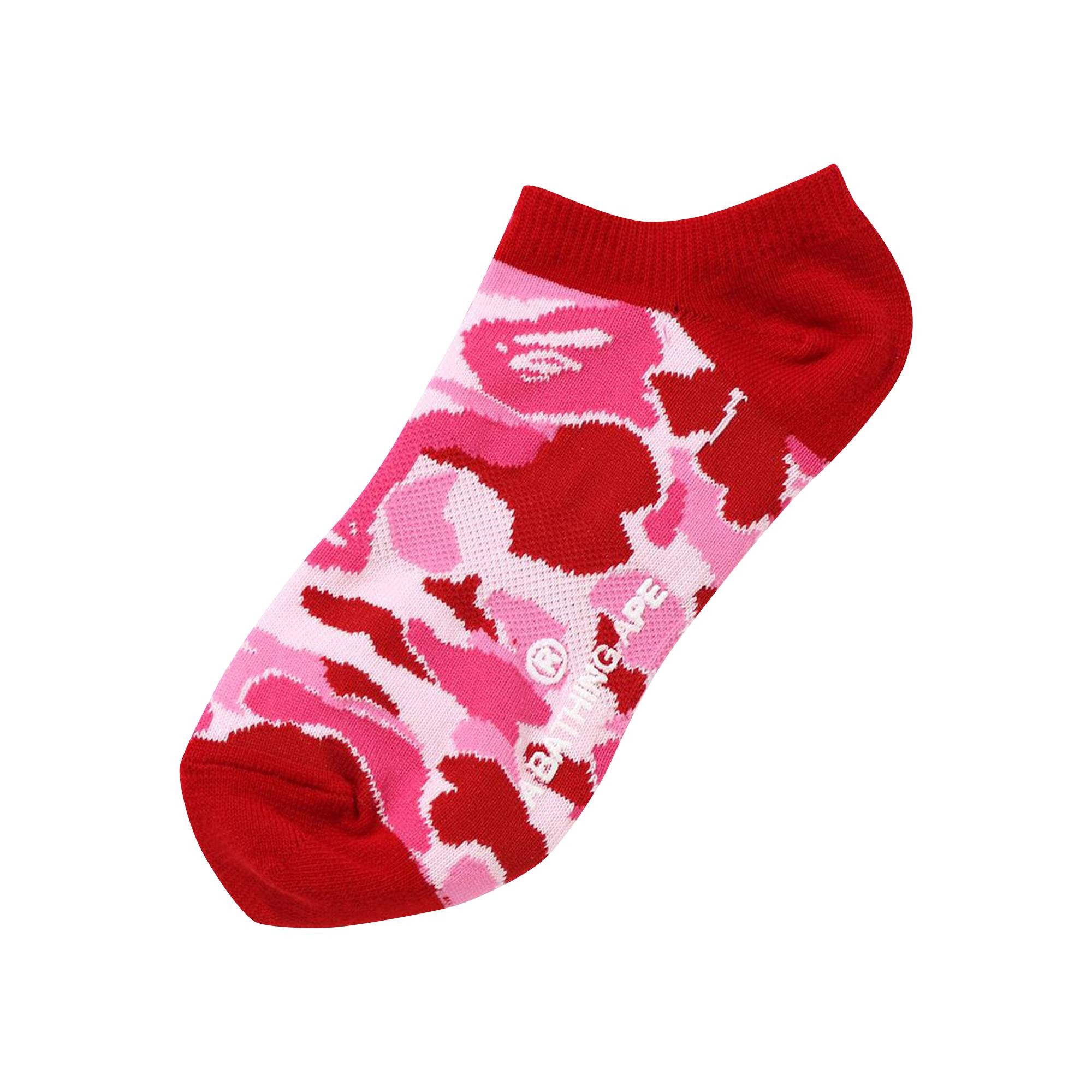 BAPE ABC Camo Short Socks 'Pink' - 1