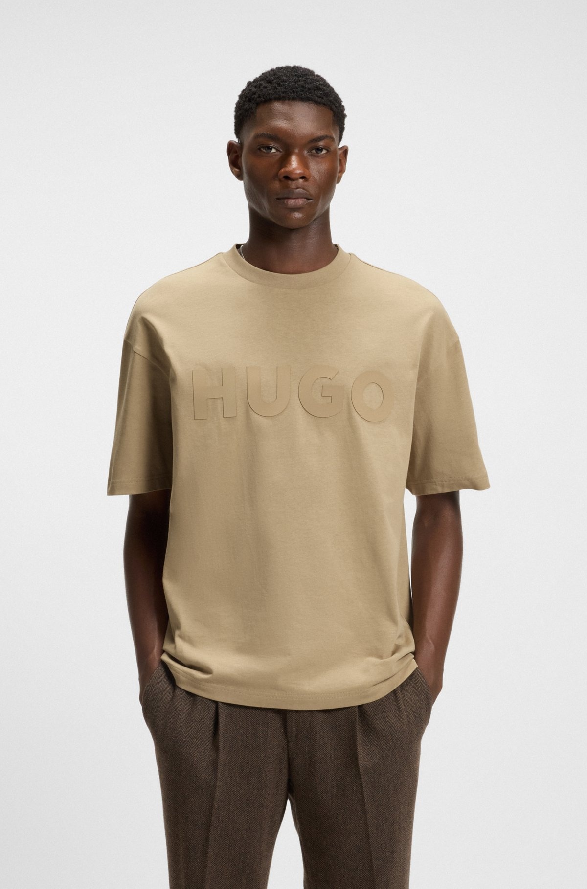 OVERSIZE-FIT T-SHIRT IN COTTON WITH DECORATIVE REFLECTIVE LOGO - 2