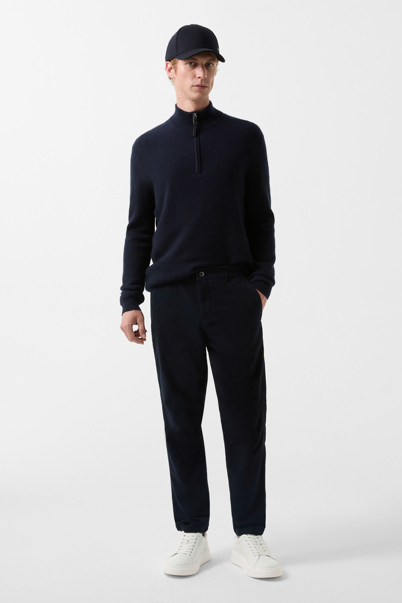 Carlo Velvet chinos in Navy blue 4