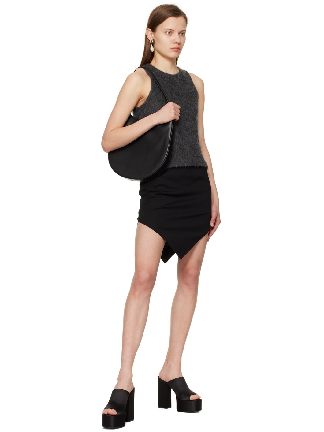 Black Sasha Heeled Sandals - 5