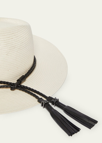 Max Mara Elfi Straw Fedora With a Braided Leather Band outlook