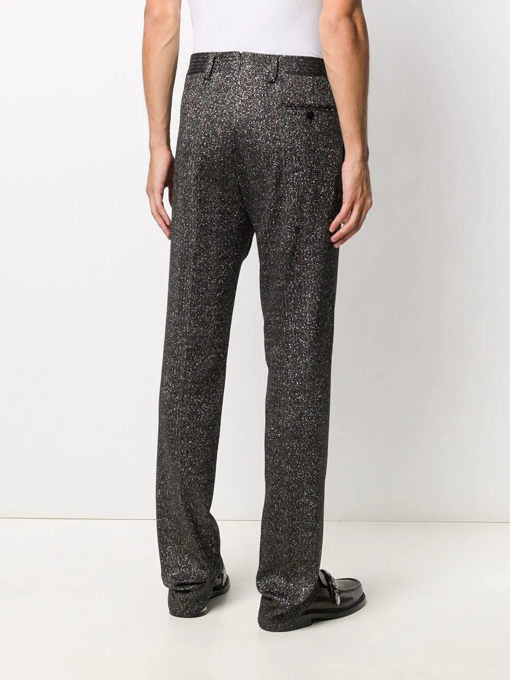 wool knit tailored trousers - 4