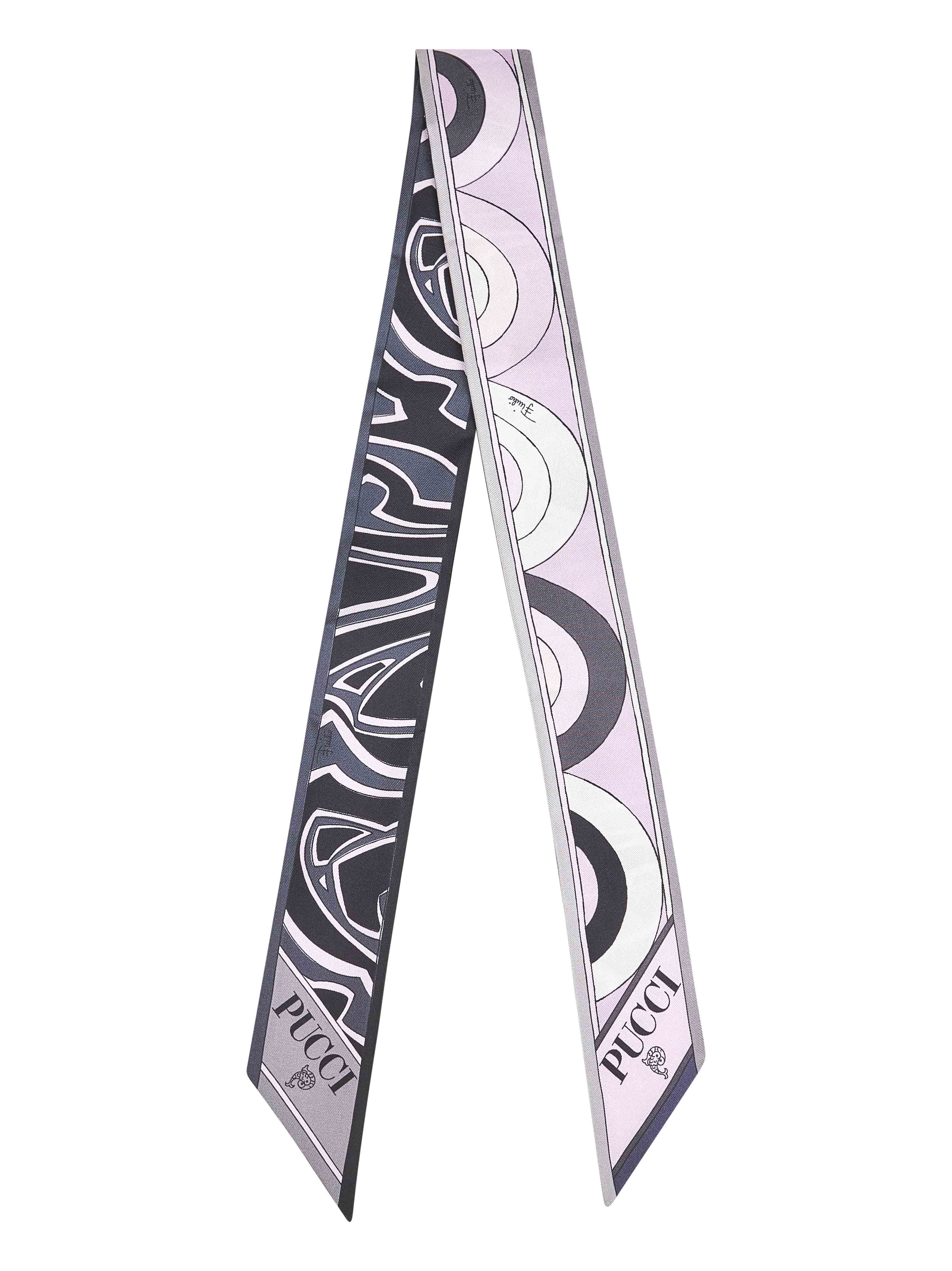 Iride and Labirinto print silk twill scarf - 2
