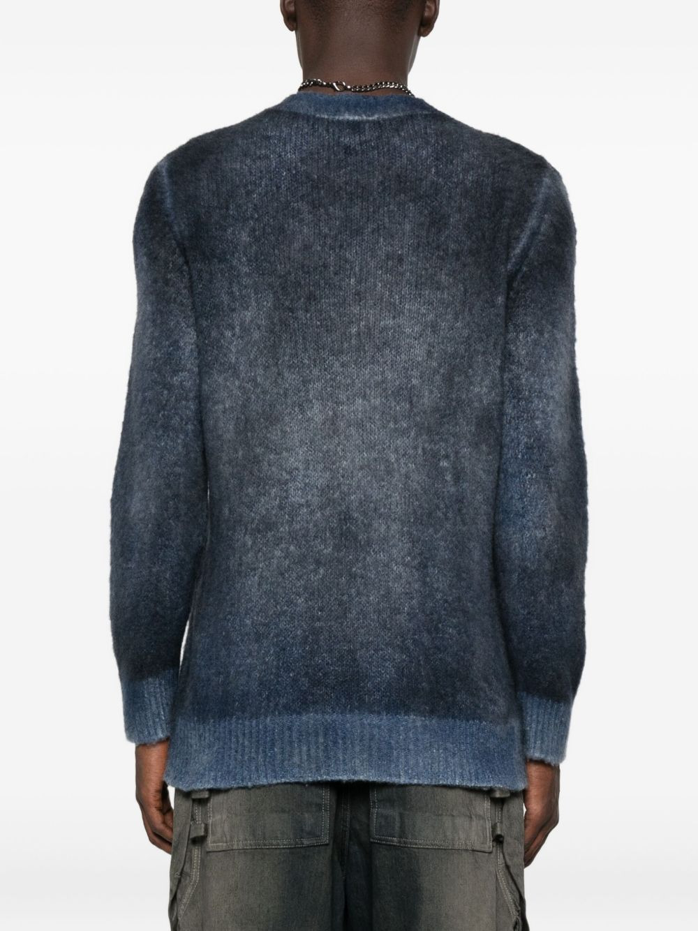 brushed crew-neck sweater - 4