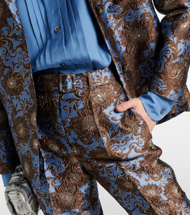 Elio floral jacquard straight pants 4