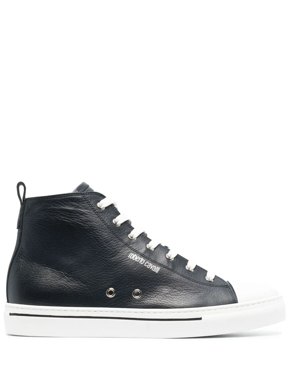 high-top leather sneakers - 1