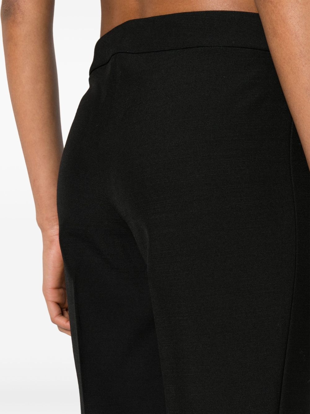 low-rise wool slim trousers - 5