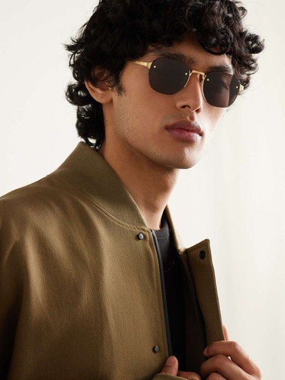 Cartier Santos de Cartier Rimless Oval-Frame Gold-Tone Sunglasses outlook