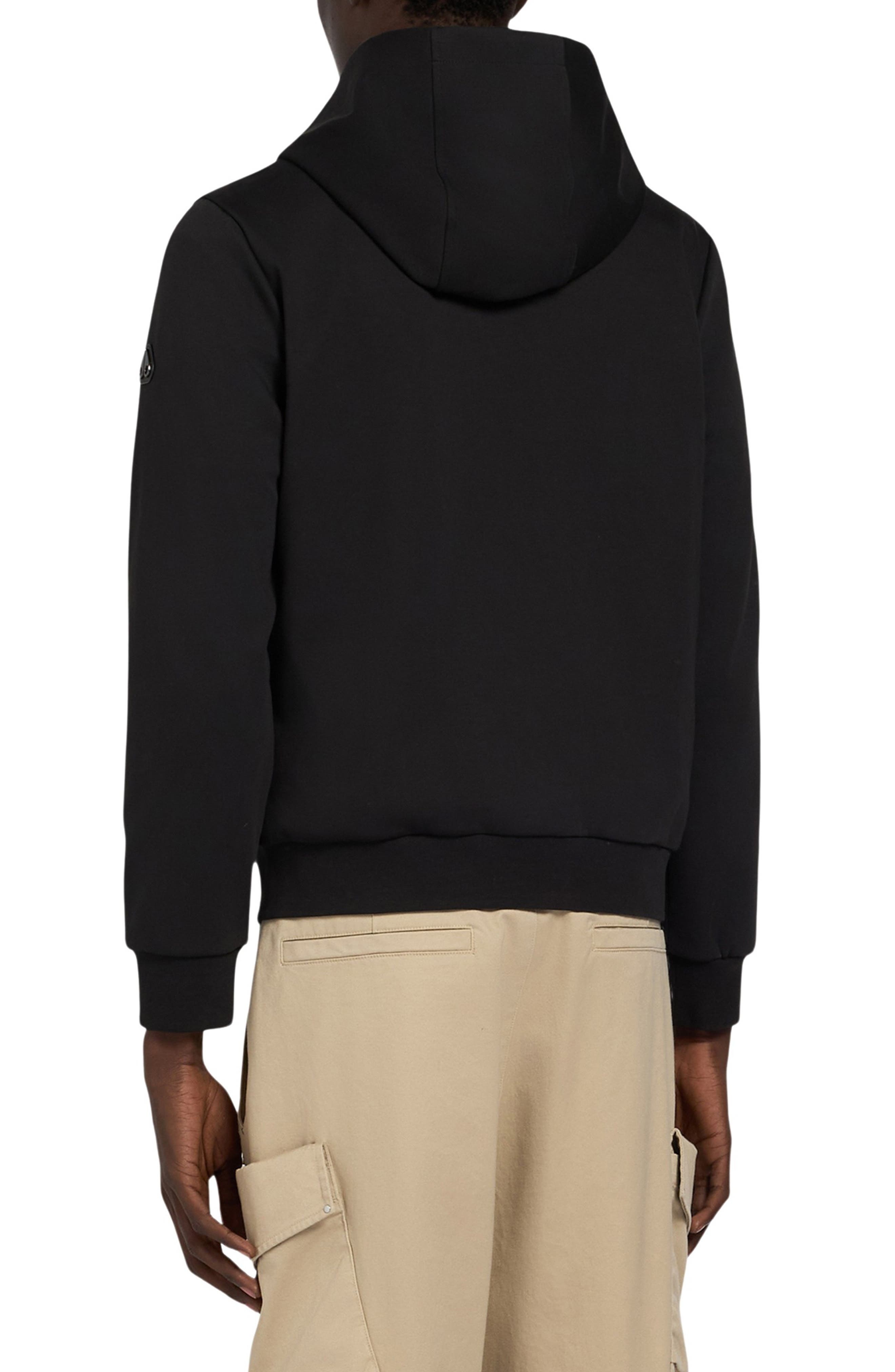 Moose Knuckles Garnier Air Down Hybrid Hooded Jacket in Black/Black at Nordstrom - 2