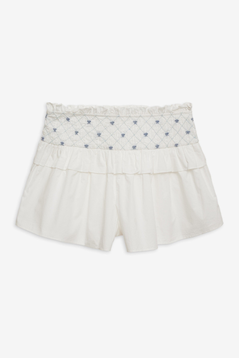 For Love & Lemons Birdie Bow Smocked Short outlook