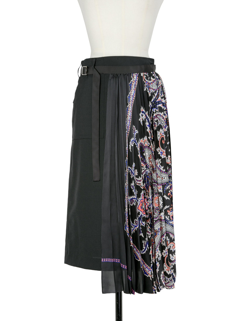 Suiting x Paisley Print Skirt 1