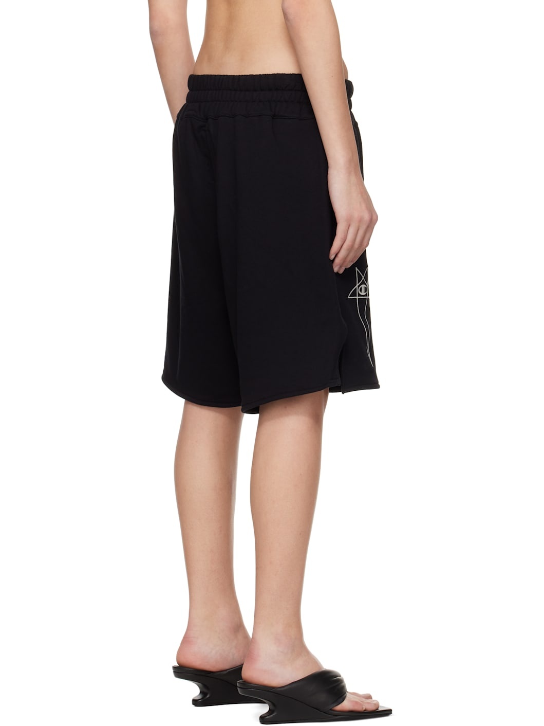 Black Champion Edition French Terry Shorts - 3