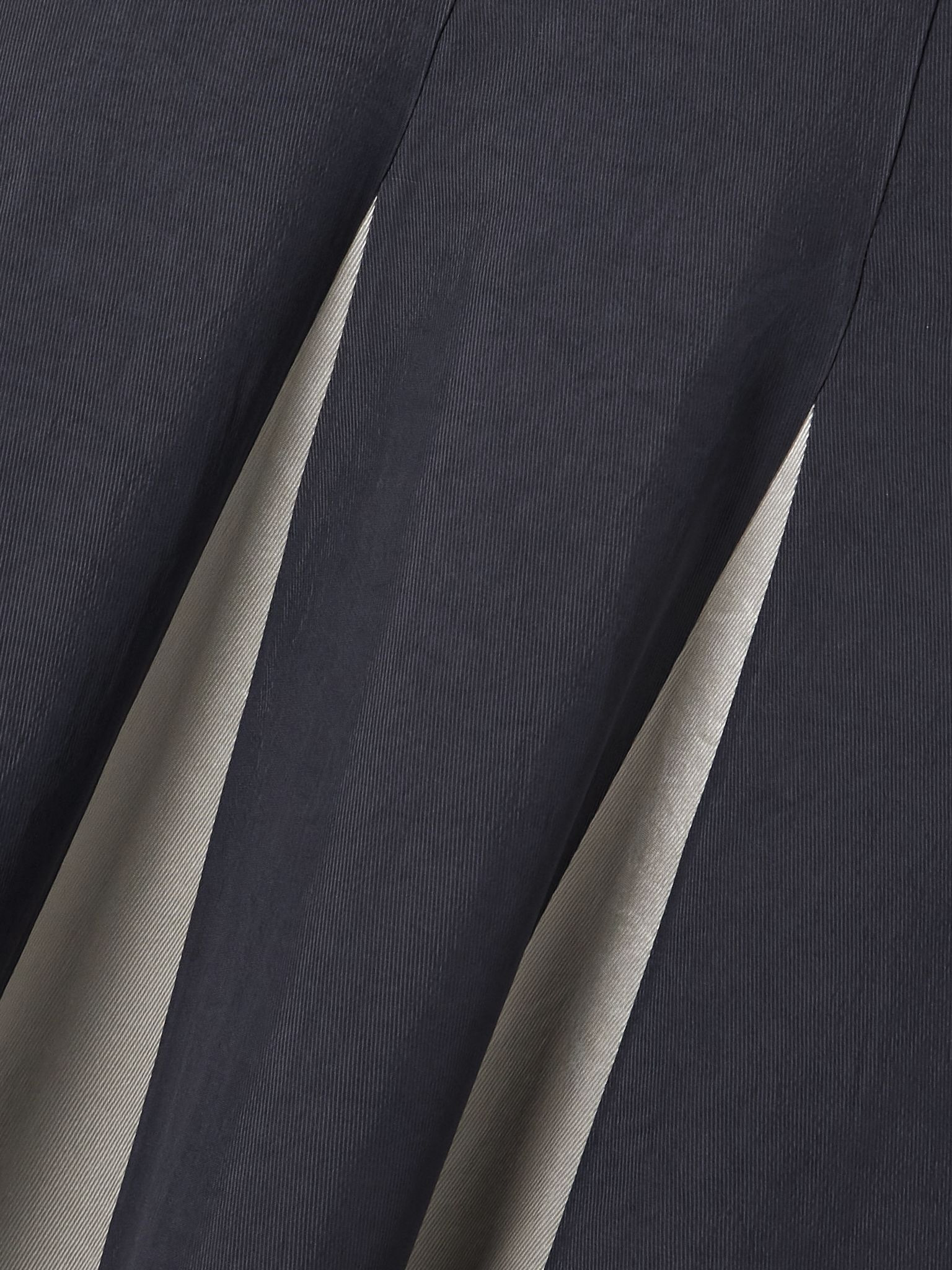 Paneled twill, crepe de chine and satin maxi dress Gray - 4