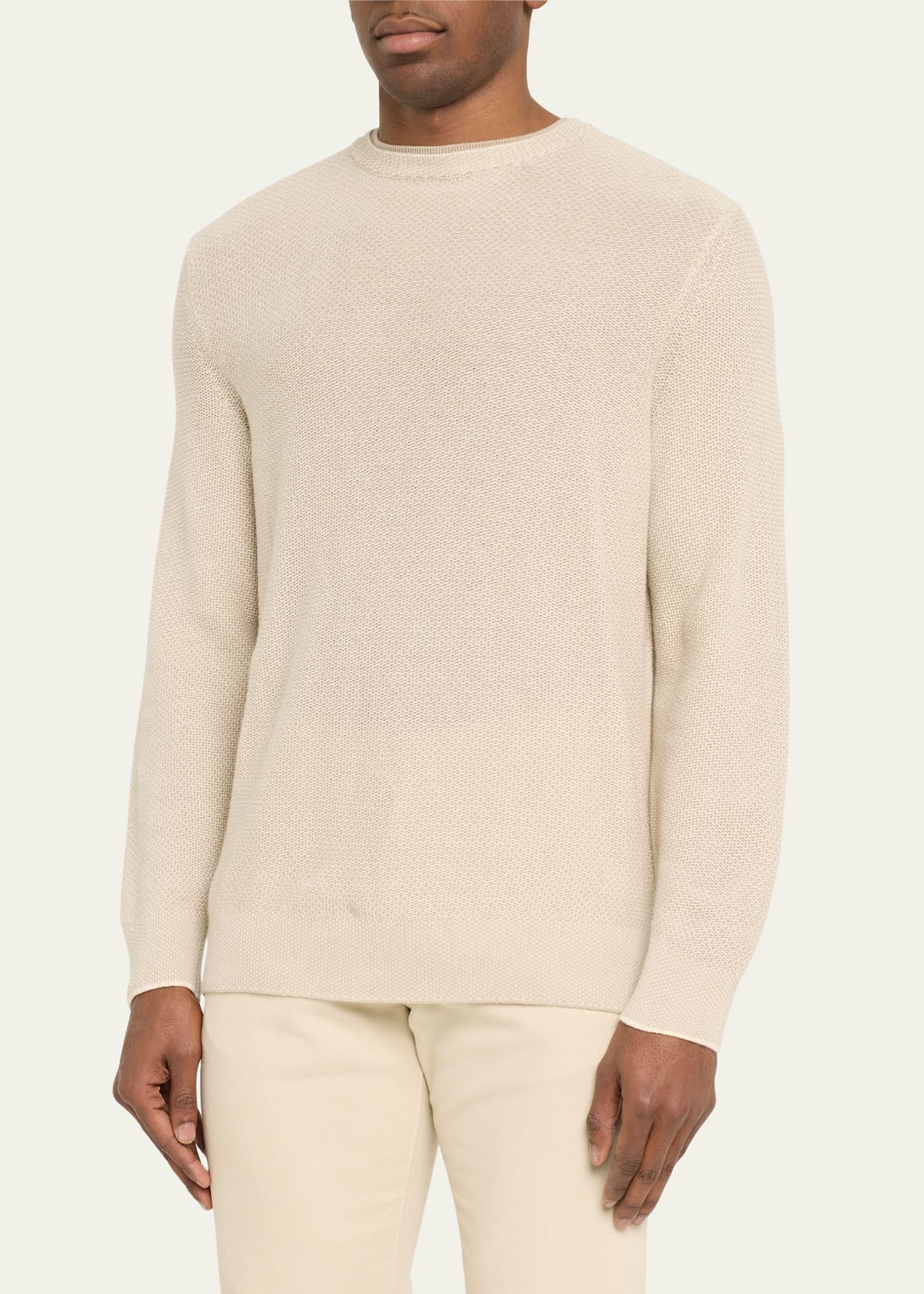 Men's Akan Cashmere-Silk Crewneck Sweater - 5