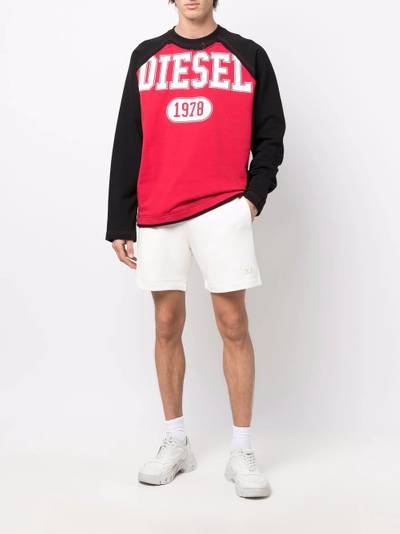 Diesel drawstring-waist cotton track shorts outlook